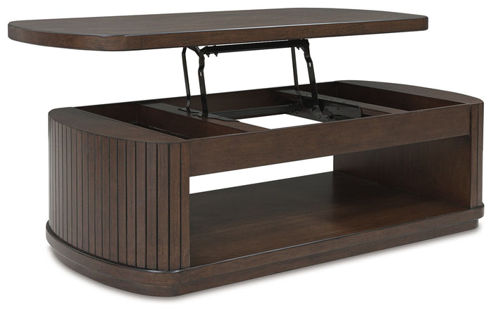 Korestone - Lift Top Cocktail Table - Dark Brown image 3