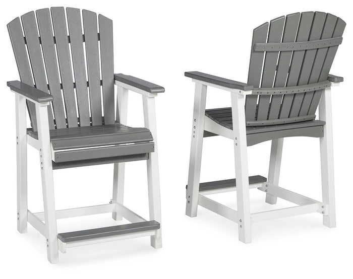 Transville - Barstool (Set of 2) - Gray / White image 4