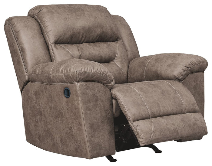 Stoneland - Rocker Recliner - Faux Leather - Fossil image 4