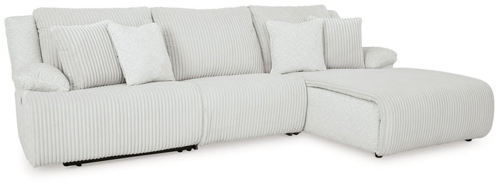 Top Tier - 3-Piece Sectional Sofa With RAF Press Back Chaise - Alloy image 1