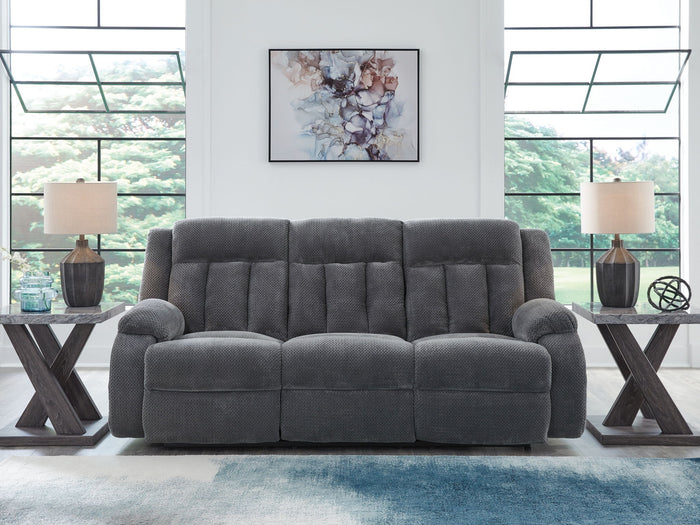 Observation - Reclining Power Sofa With Drop Down Table - Steel image 4