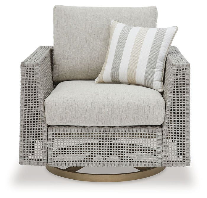 Seton Creek - Swivel Lounge With Cushion - Gray image 3