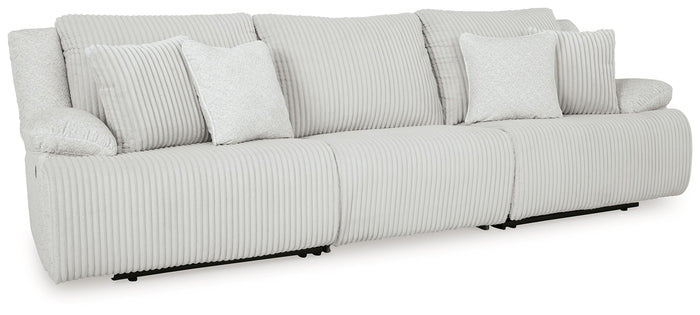 Top Tier - 3-Piece Sectional Sofa With RAF And LAF Recliner - Alloy image 1