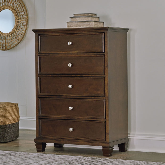 Danabrin - Five Drawer Chest - Brown image 4
