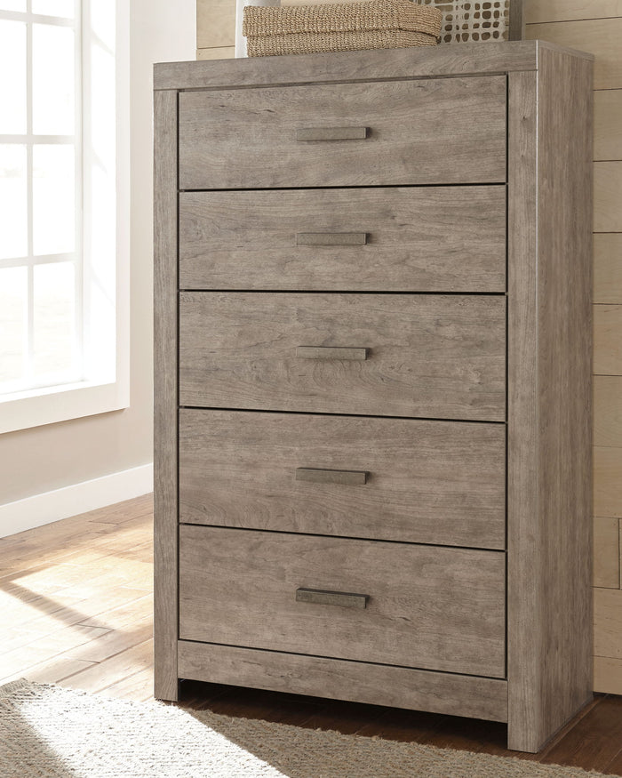 Culverbach - Five Drawer Chest - Gray image 3