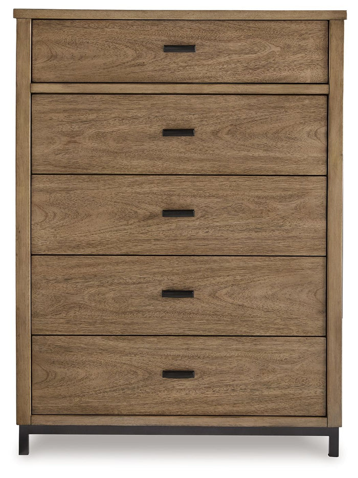 Tomtyn - Five Drawer Chest - Light Brown image 4