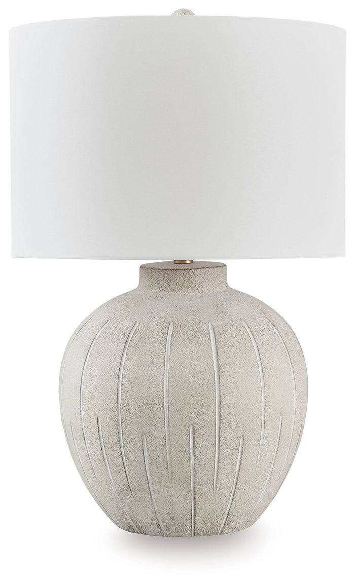 Calbert - Poly Table Lamp - Warm Gray image 1