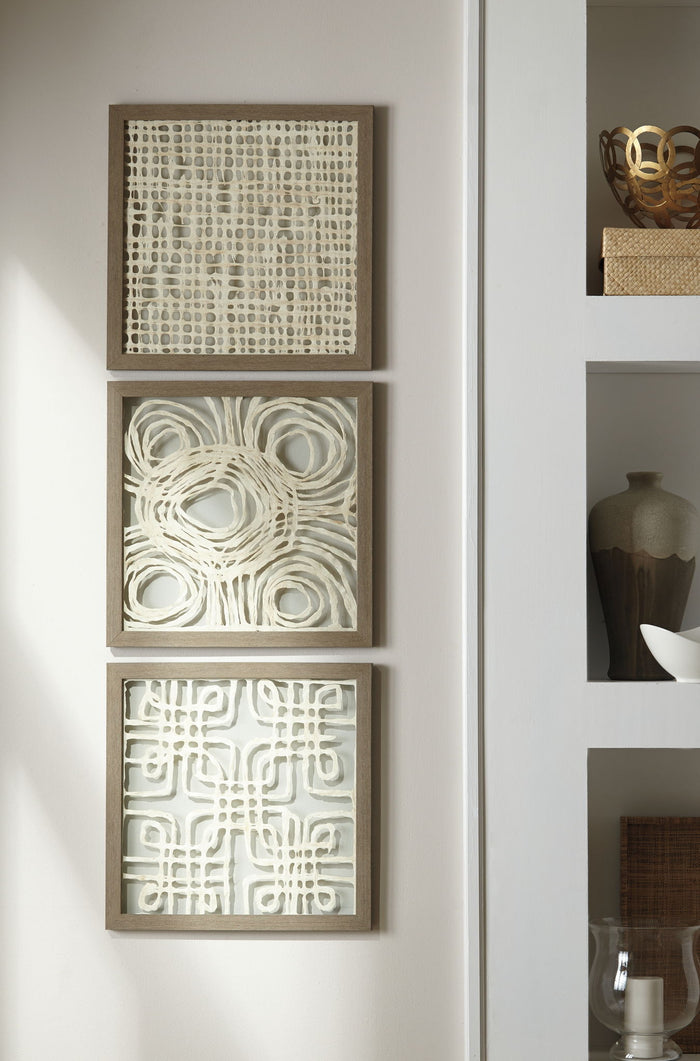 Odella - Wall Decor Set (Set of 3) - Cream / Taupe image 3