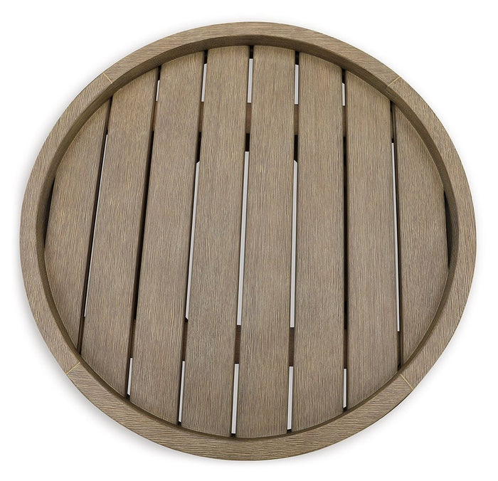 Marina Sun - Round End Table - Beige image 4