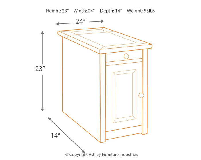 Tyler Creek - Chair Side End Table - Grayish Brown / Black image 3