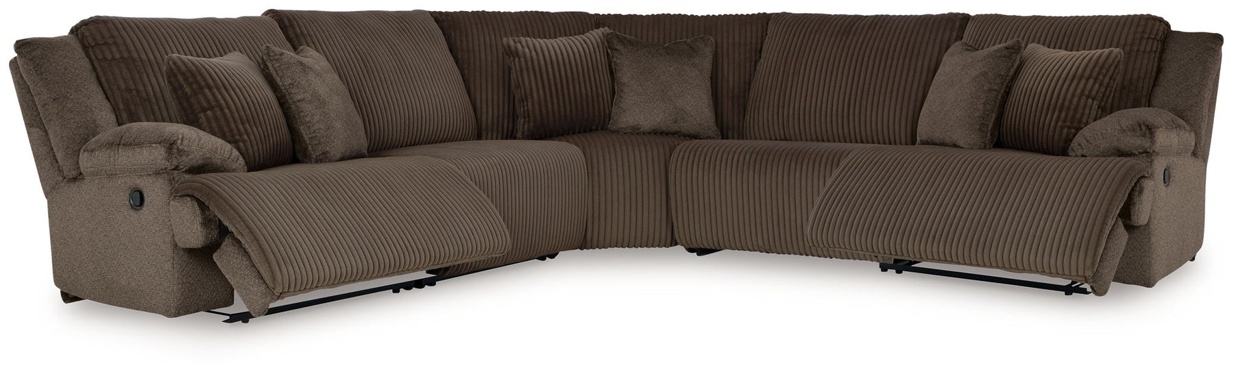 Dark Brown / 5 Pc. Reclining Sectional