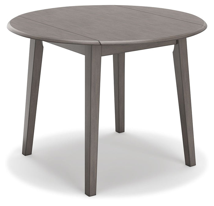 Shullden - Round Drm Drop Leaf Table - Gray image 1