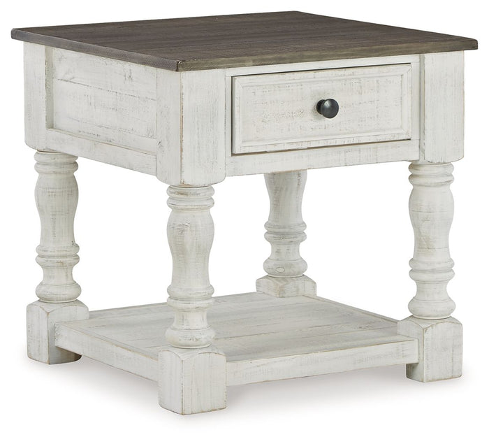 Havalance - Square End Table - White / Gray image 1