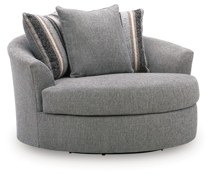 Creston Heights - Oversized Swivel Accent Chair - Smolder image 1