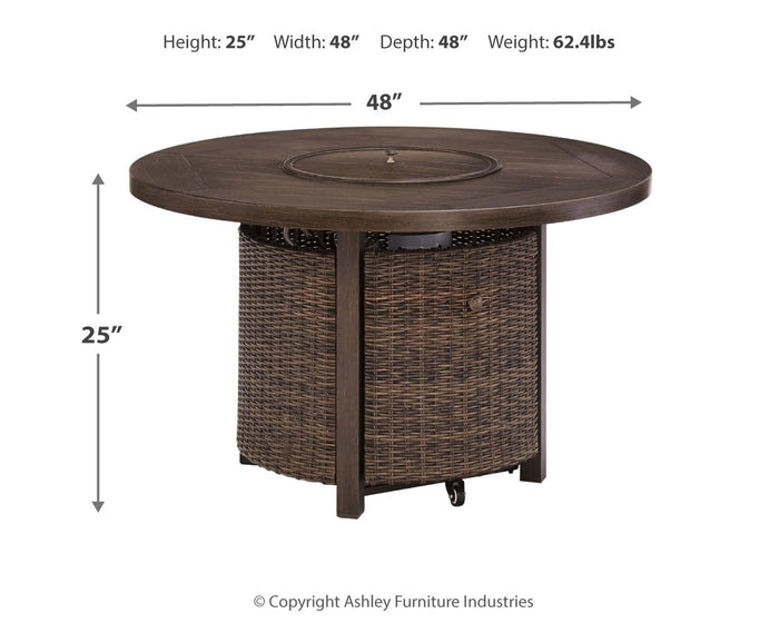 Paradise Trail - Round Fire Pit Table - Medium Brown image 4