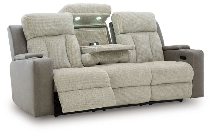 WhipLash - Power Reclining Sofa With Adj Headrest - Sisal image 4