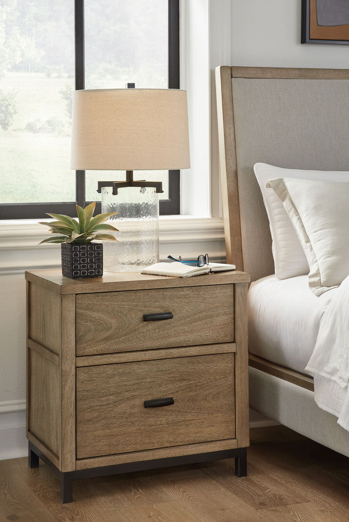Tomtyn - Two Drawer Night Stand - Light Brown image 4