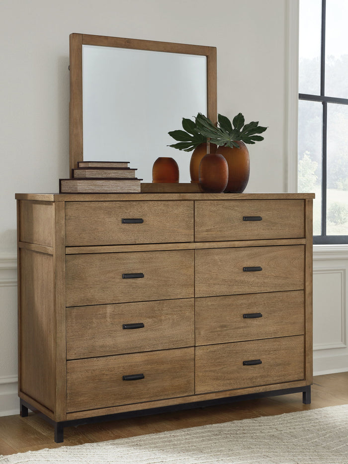Tomtyn - Dresser And Mirror - Light Brown image 4