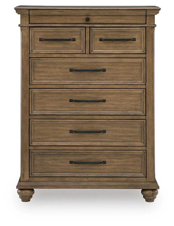 Karallin - Seven Drawer Chest - Medium Brown image 4