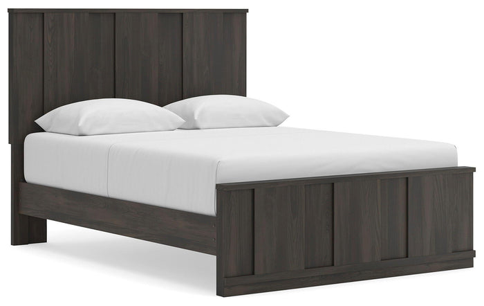 Shaehartin - Queen Panel Platform Bed - Dark Brown image 1