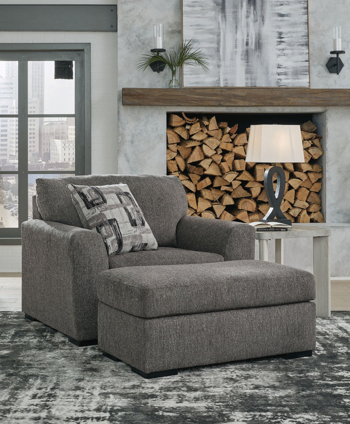Gardiner - 2 Pc. - Chair And A Half, Ottoman - Pewter image 1