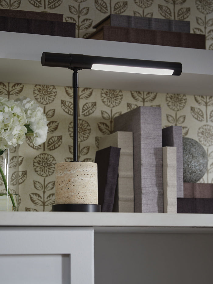 Vinmour - Metal Desk Lamp - Brown / Beige image 3