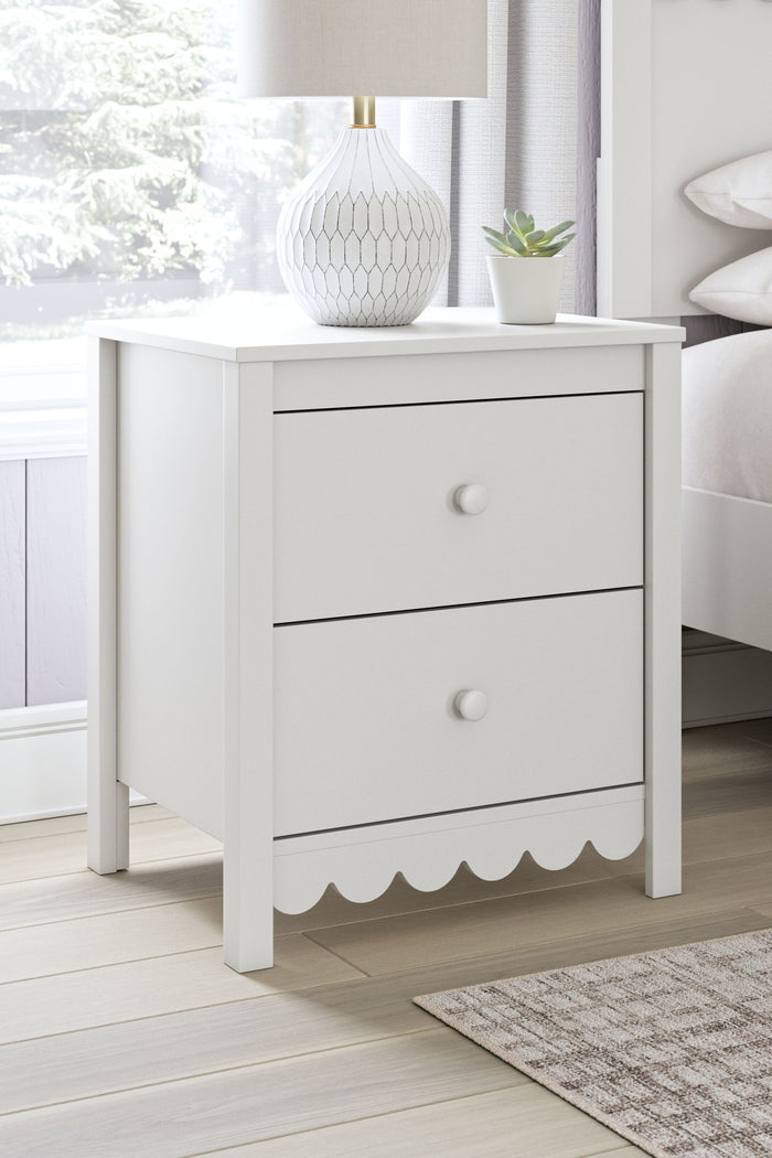 Hallityn - Two Drawer Night Stand - White image 4