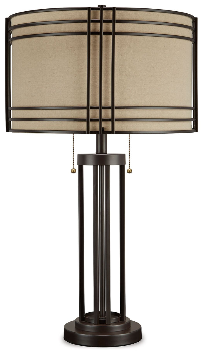 Hanswell - Metal Table Lamp  - Dark Brown image 1