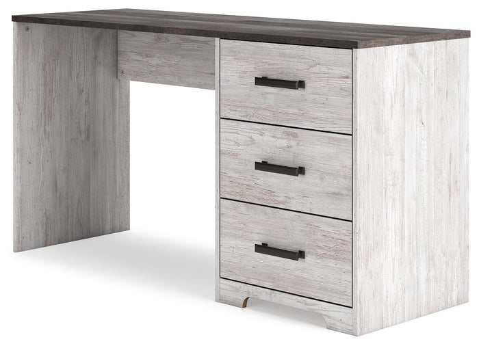 Shawburn - Home Office Desk - White / Dark Charcoal Gray image 4
