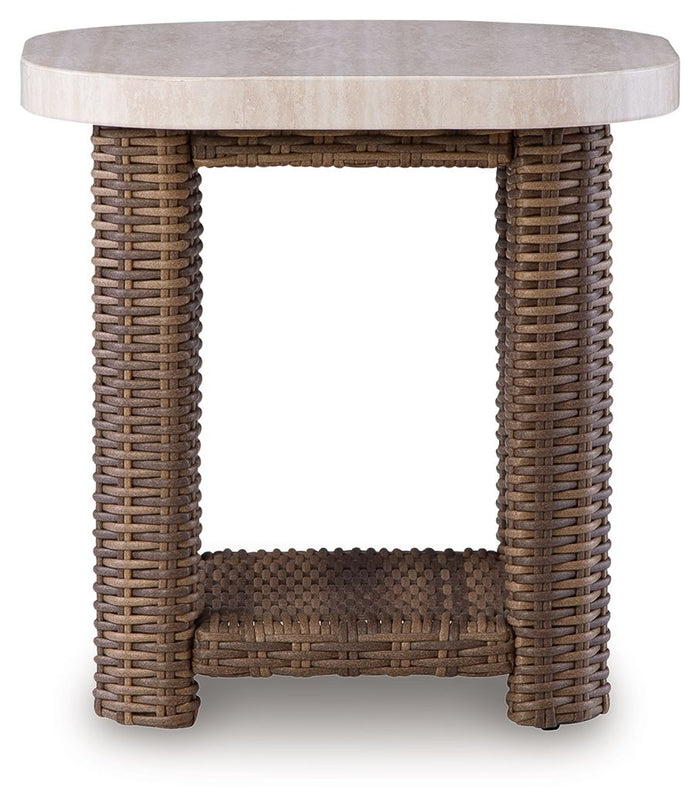 Dolan Creek - Square End Table - Beige / Brown image 4