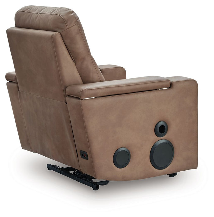 Lorrenton - Glider Power Recliner With Audio System - Caramel image 4