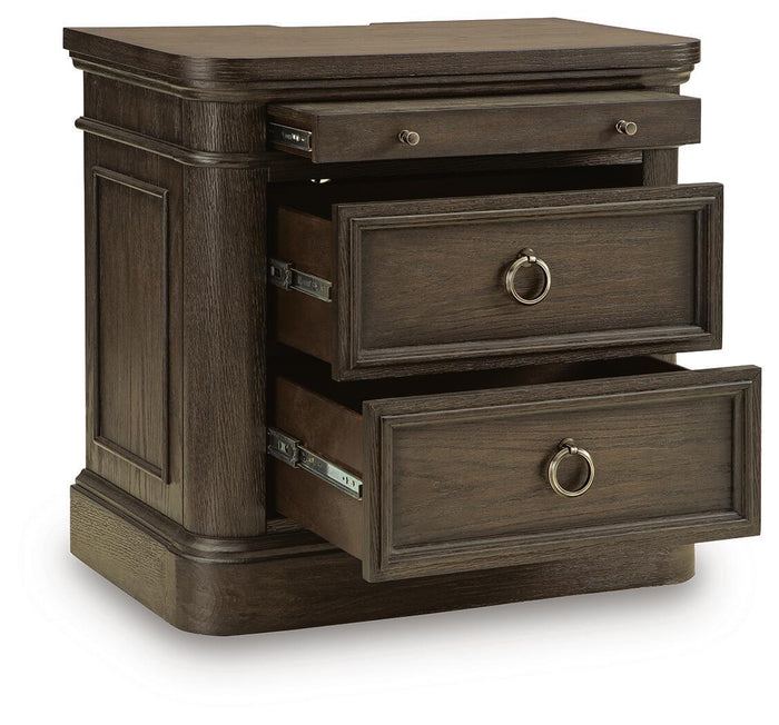 Wickenger - Two Drawer Night Stand - Dark Brown image 3