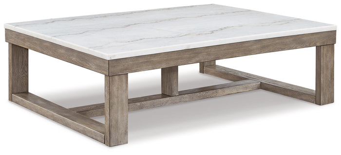 Loyaska - Rectangular Cocktail Table - Brown / Ivory image 1