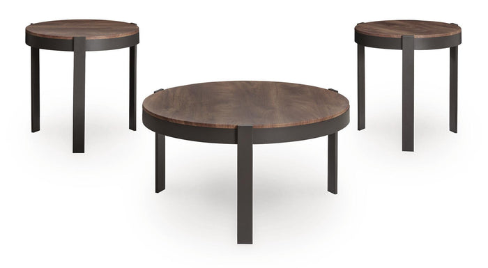 Horizon Hills - Occasional Table Set (Set of 3) - Brown / Black image 3