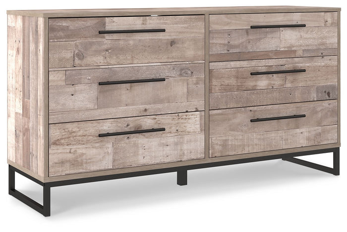 Neilsville - Six Drawer Dresser - Vinyl-Wrapped - Whitewash image 1