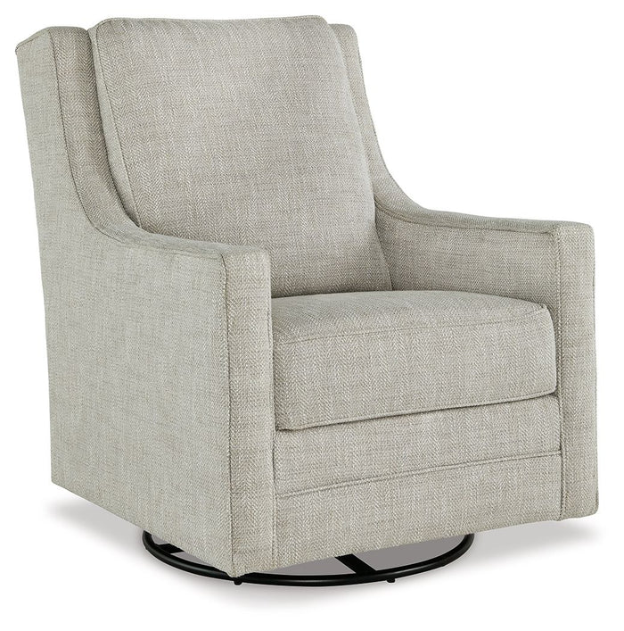 Kambria - Swivel Glider Accent Chair - Fog image 1
