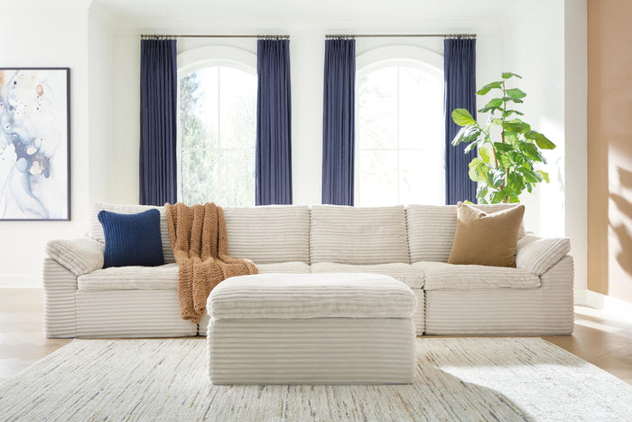 Fannin - 4-Piece Sectional With Ottoman - Ivory image 4