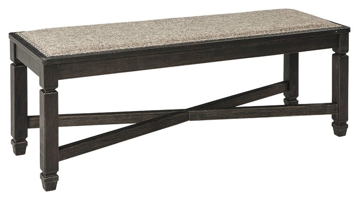 Tyler Creek - Upholstered Bench - Black / Grayish Brown image 1