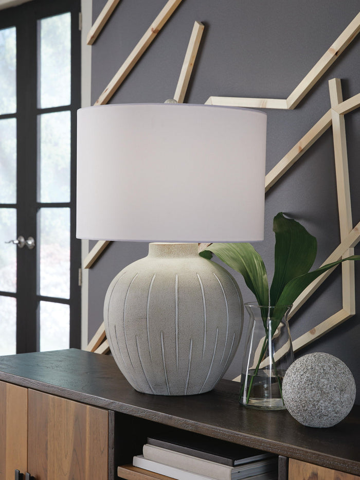Calbert - Poly Table Lamp - Warm Gray image 4