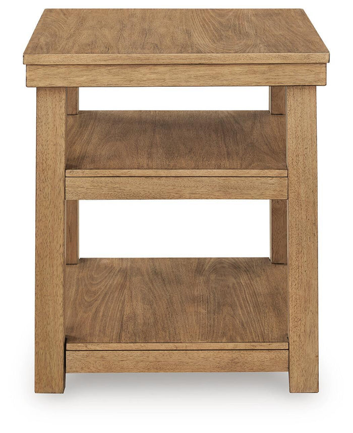 Wittenmyer - Rectangular End Table - Natural / Black image 4