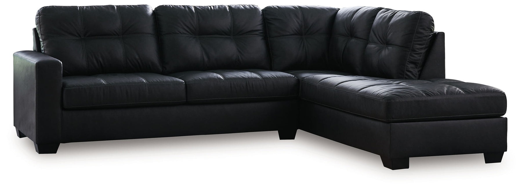 Black / 2 Pc. Right Arm Facing Corner Chaise Sectional
