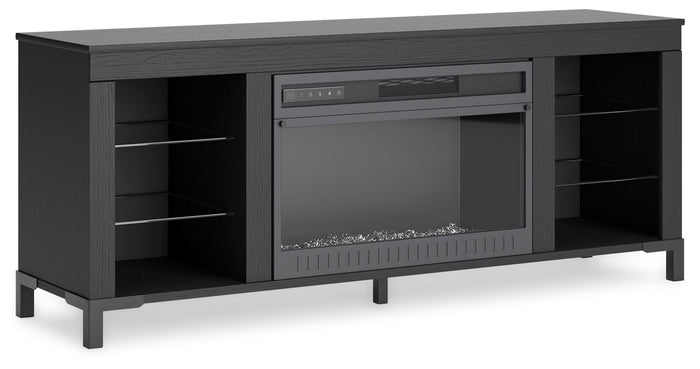 Cayberry - TV Stand With Fireplace - Black image 1