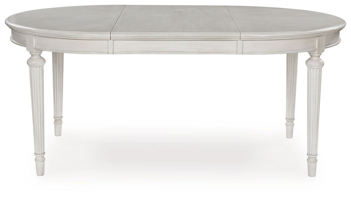 Montelaine - Oval Dining Room Extension Table - Antique White image 4