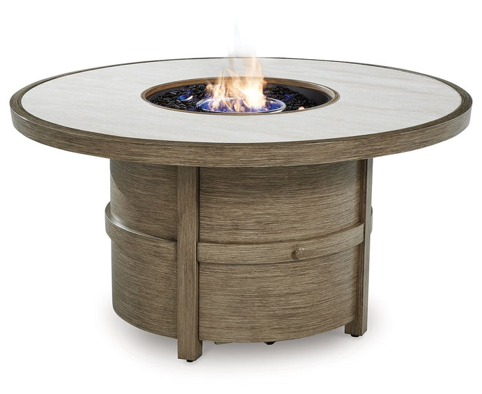 Rainier Ranch - Round Fire Pit Table - Beige image 3