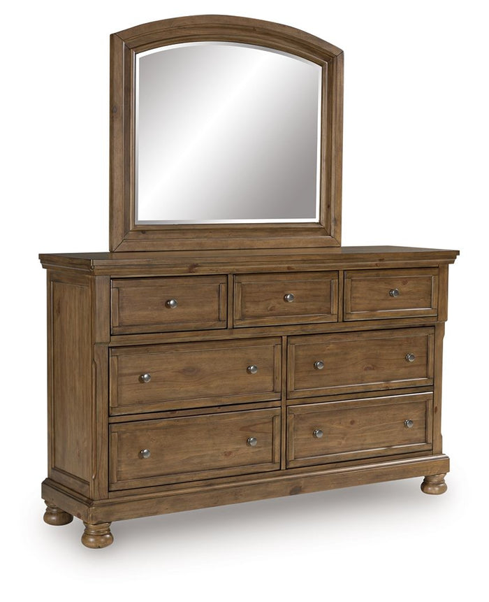 Feddinger - Dresser And Mirror - Medium Brown image 1
