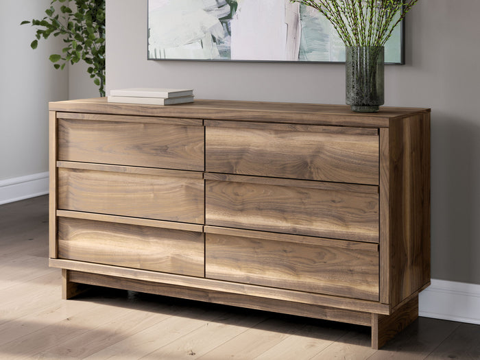 Chirason - Six Drawer Dresser - Brown image 4