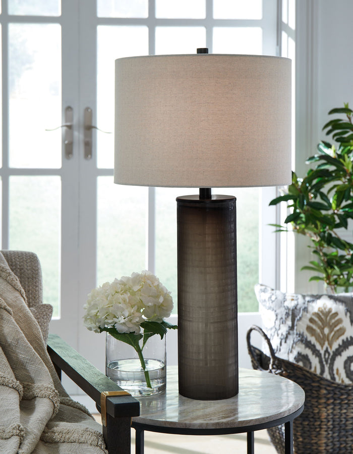 Dingerly - Glass Table Lamp - Brown image 3