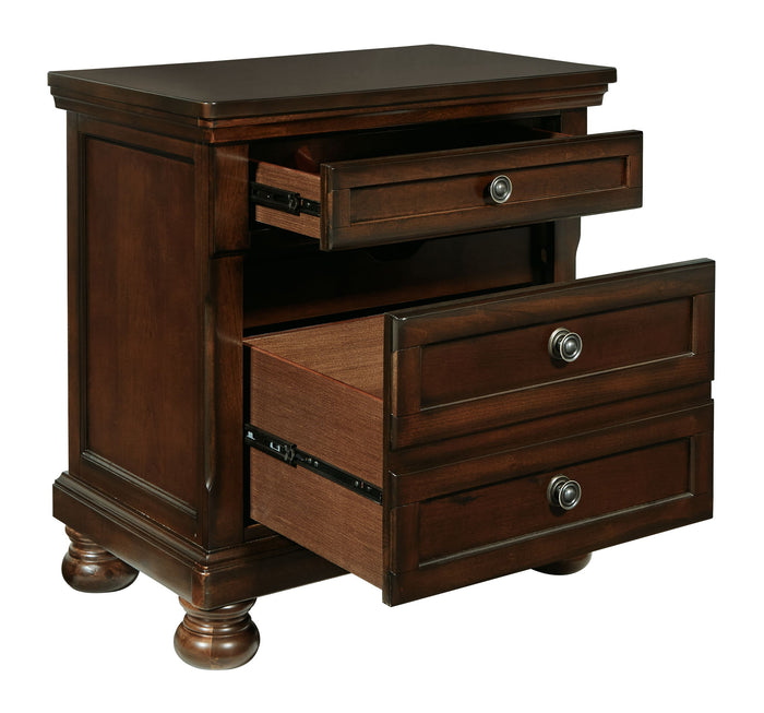 Porter - Two Drawer Night Stand - Dark Brown image 4