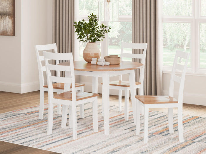 Gesthaven - Round Dining Room Drop Leaf Table Set image 3