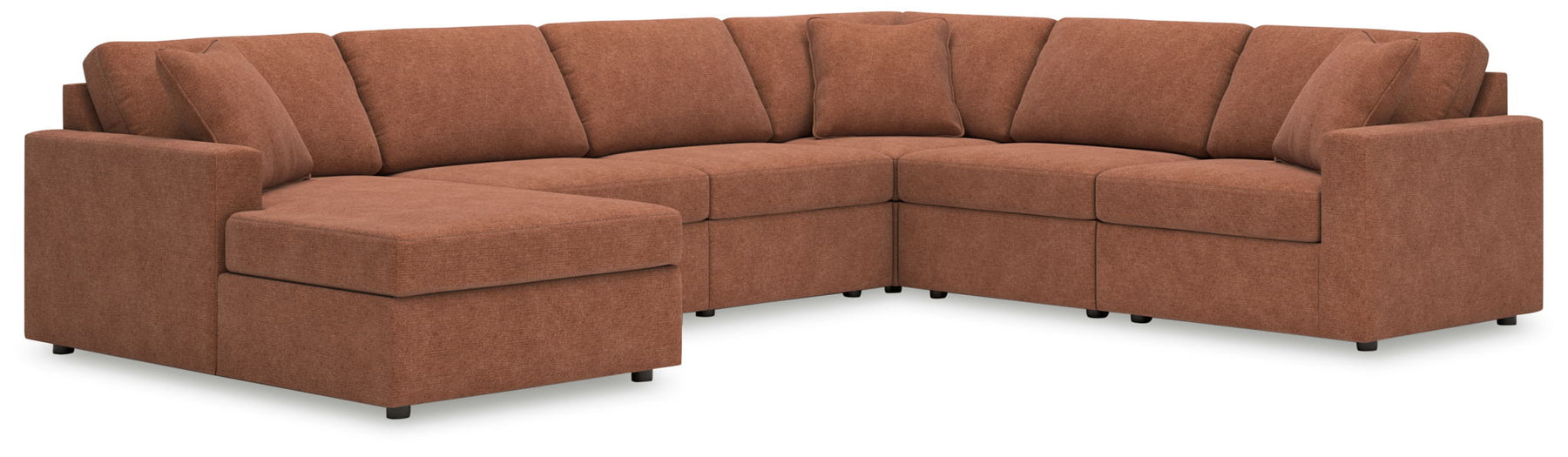 Light Brown / 6 Pc. Sectional With Laf Corner Chaise